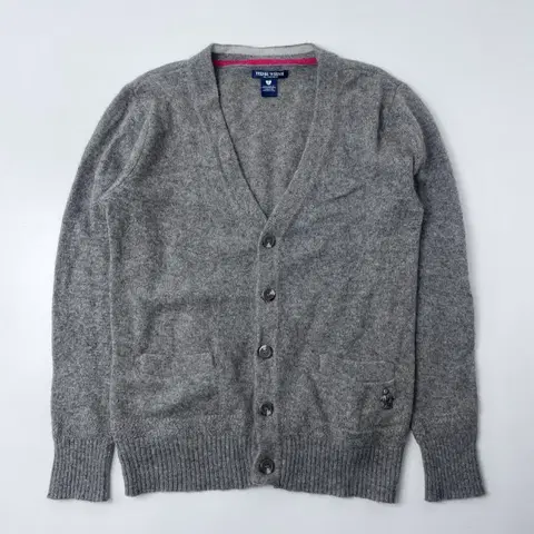 [중고] 티니위니 회색 울 가디건 L