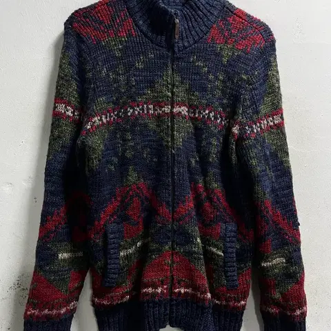 105 olzen 올젠 울 빈티지 니트집업 정품