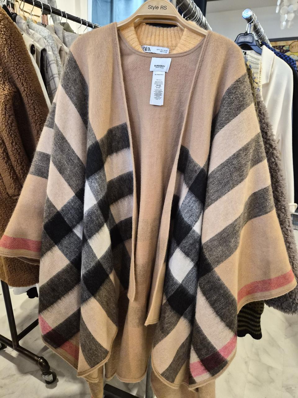 버버리 캐시미어 케이프