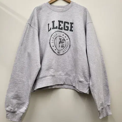 렉토 LLEGE 맨투맨 멜란지 그레이