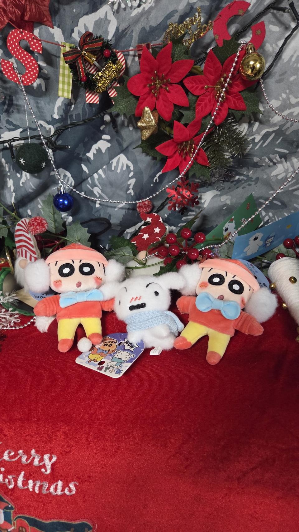 귀마개짱구와흰둥이 키링