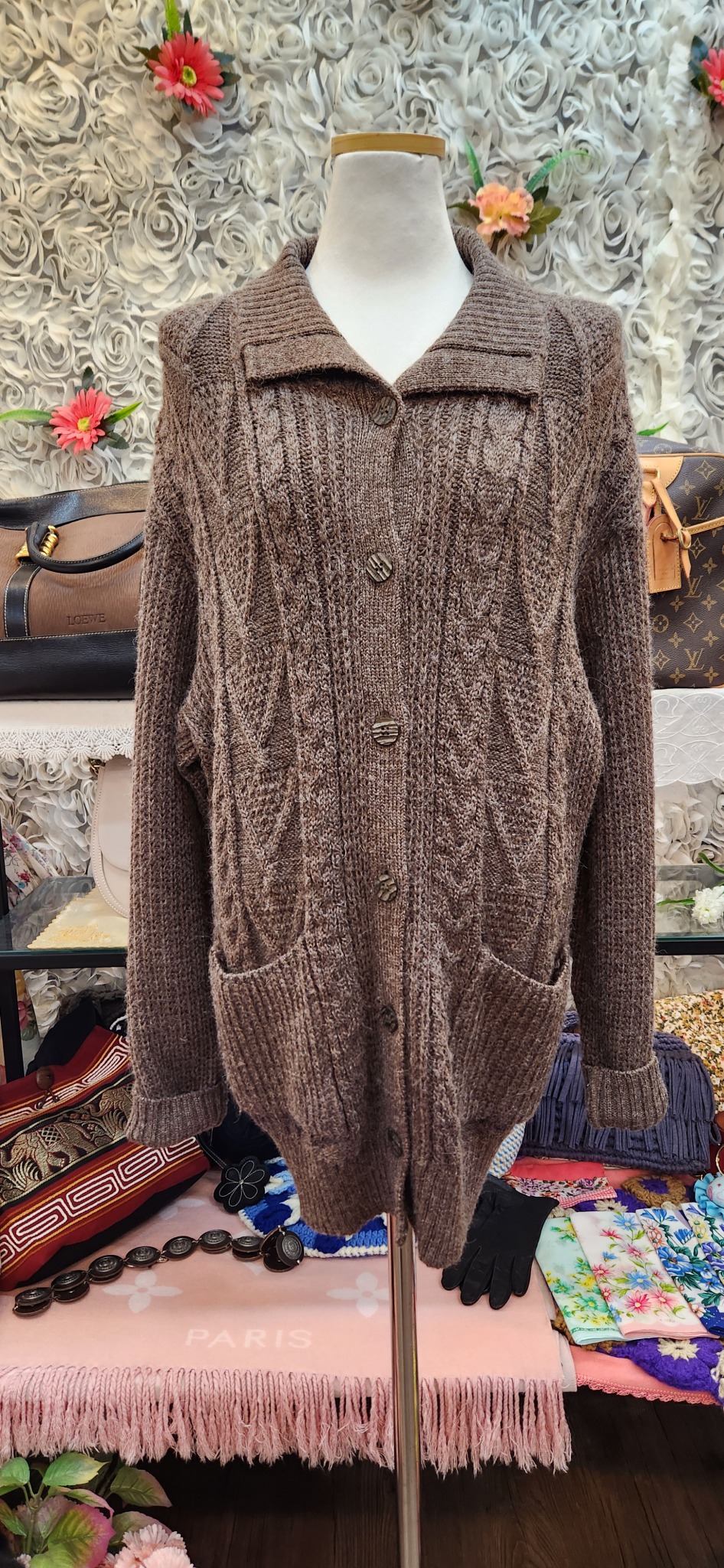 울+알파카 롱가디건(FREE)