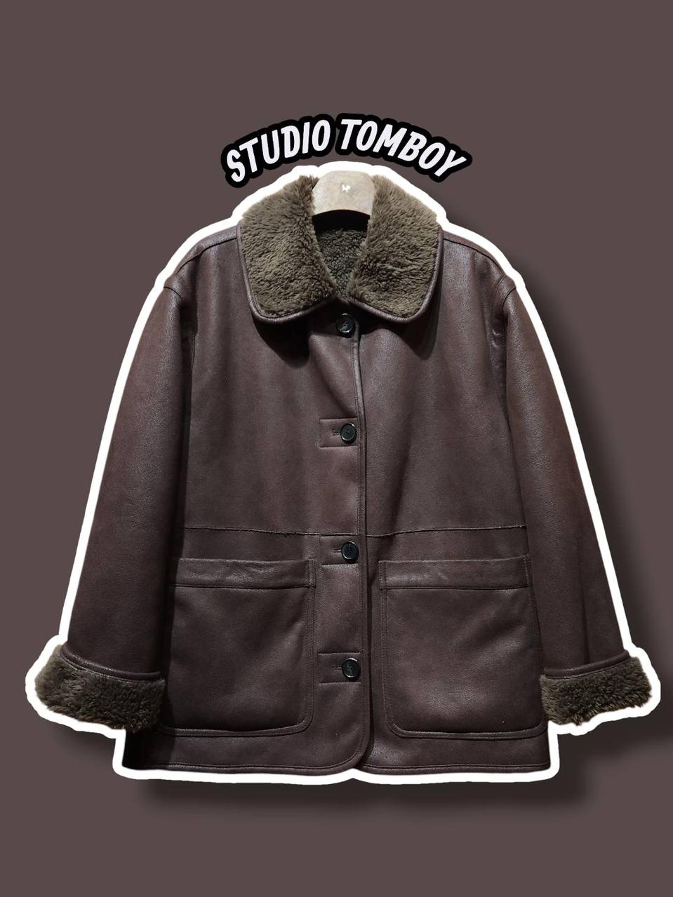 80-90-160/ 스튜디오톰보이 무스탕 자켓 브라운 /1222