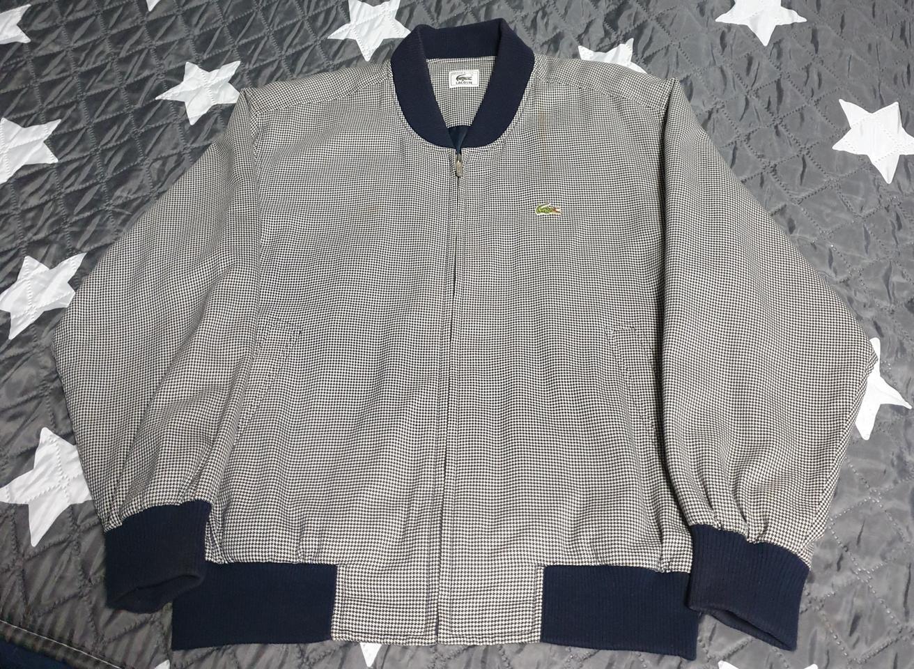90s 빈티지 서광 라코스테 블루종 자켓 화이트 블랙 (110)