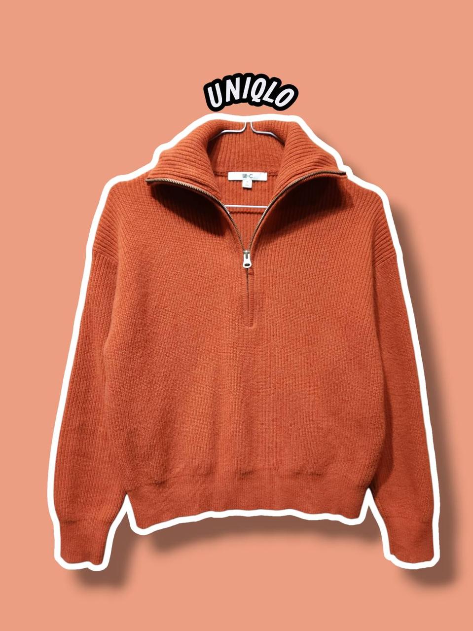 M/ 유니클로C 램스울 하프집업 니트 /1222
