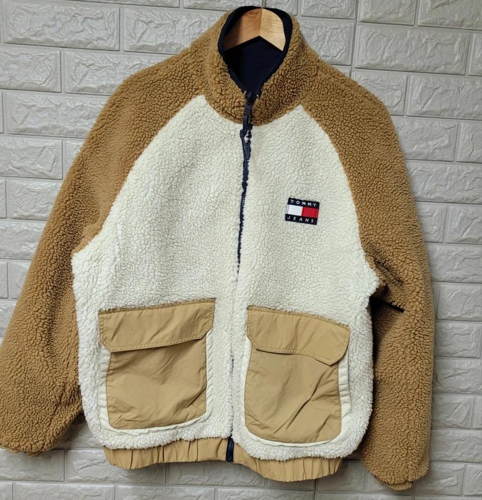 [M] 타미진스 리버시블 컬러블록 플리스자켓