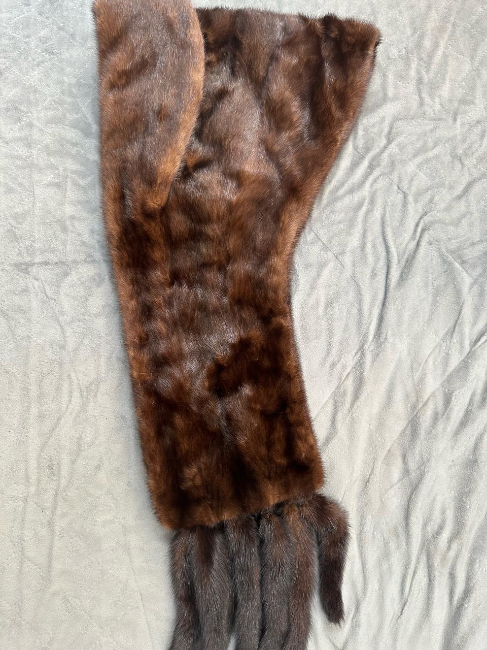 오리지널 알래스카 밍크 리얼 테일 머플러 판매합니다
