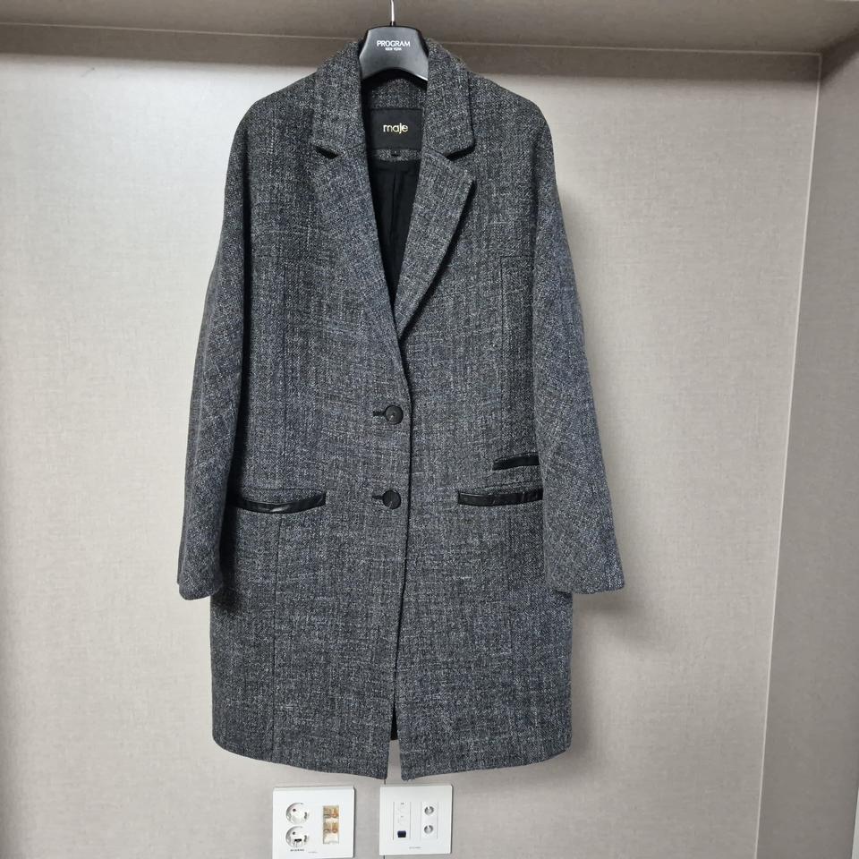 S)마쥬 maje 울 트위드짜임 코트 