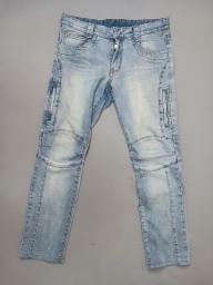 [32] 발망 사이드포켓 바이커진 청바지