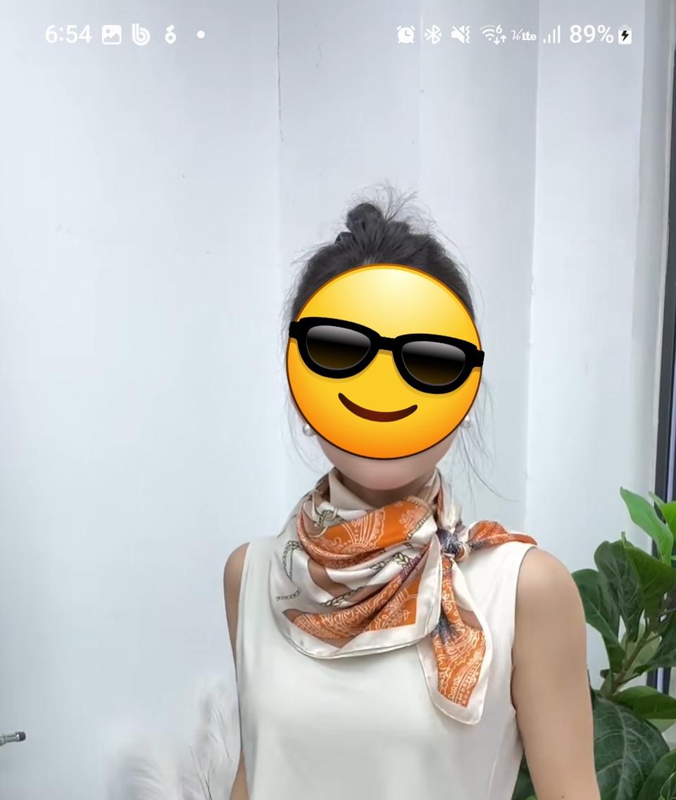 100실크 스카프 목도리