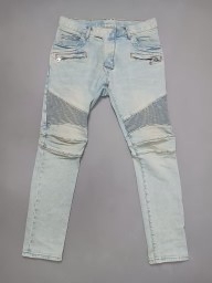 [30] 발망 라이트블루 워싱 바이커진 청바지