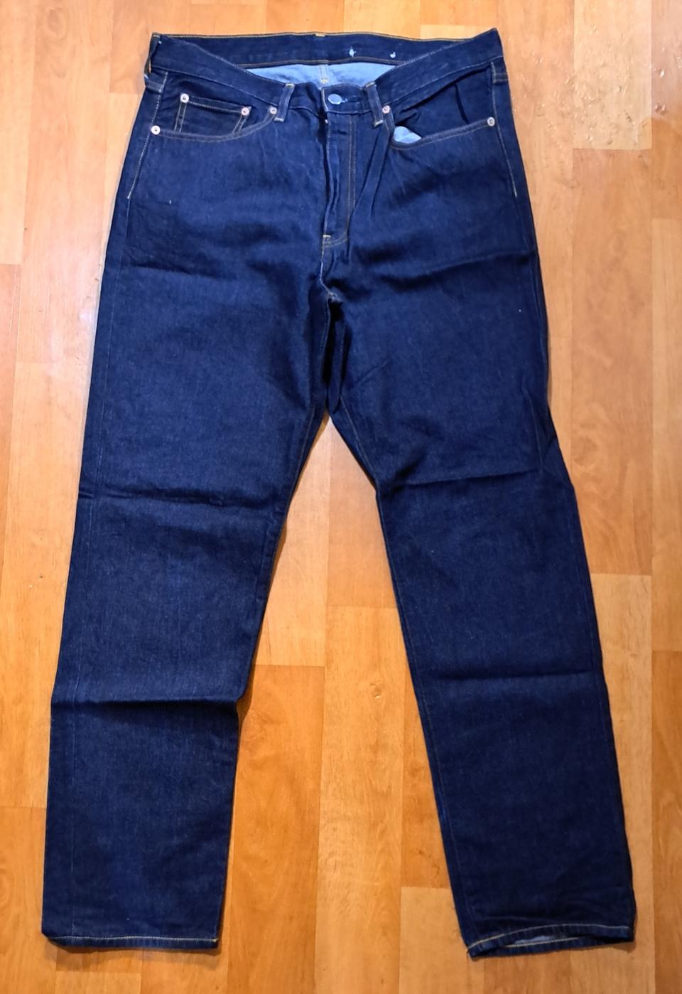 (무료배송)무인양품 일자핏 생지 청바지(34)