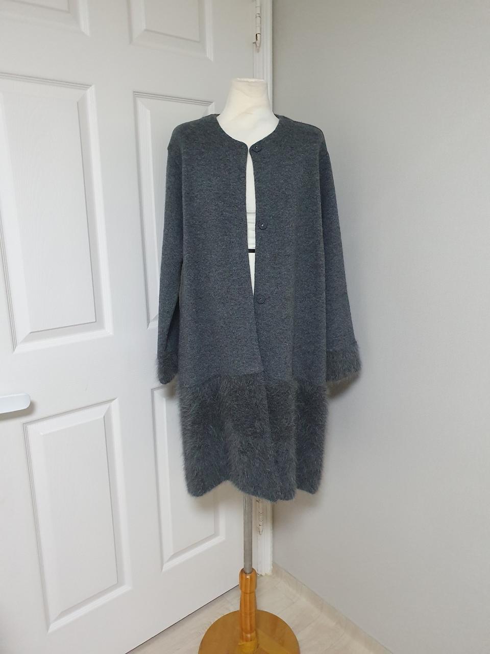 (상태좋음)55~77라씨엔토 모,앙고라 혼방 니트코트