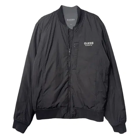 게스 로고 남성 캐주얼 블랙 블루종 M