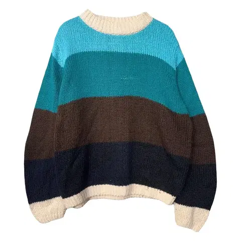 플라스틱아일랜드 다채색 아크릴 니트 S