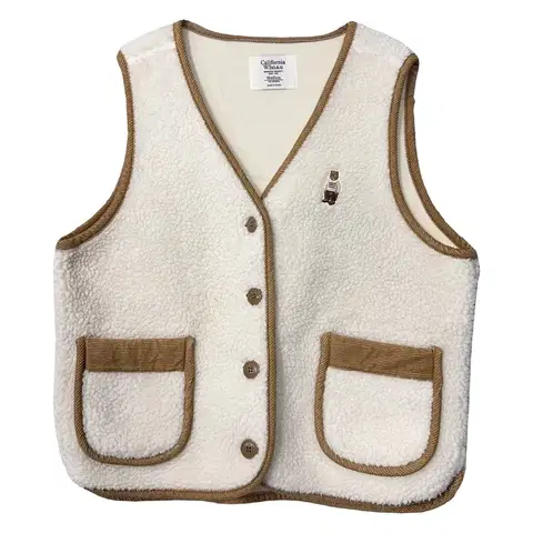 후아유 크림 브라운 투톤 가디건 Medium