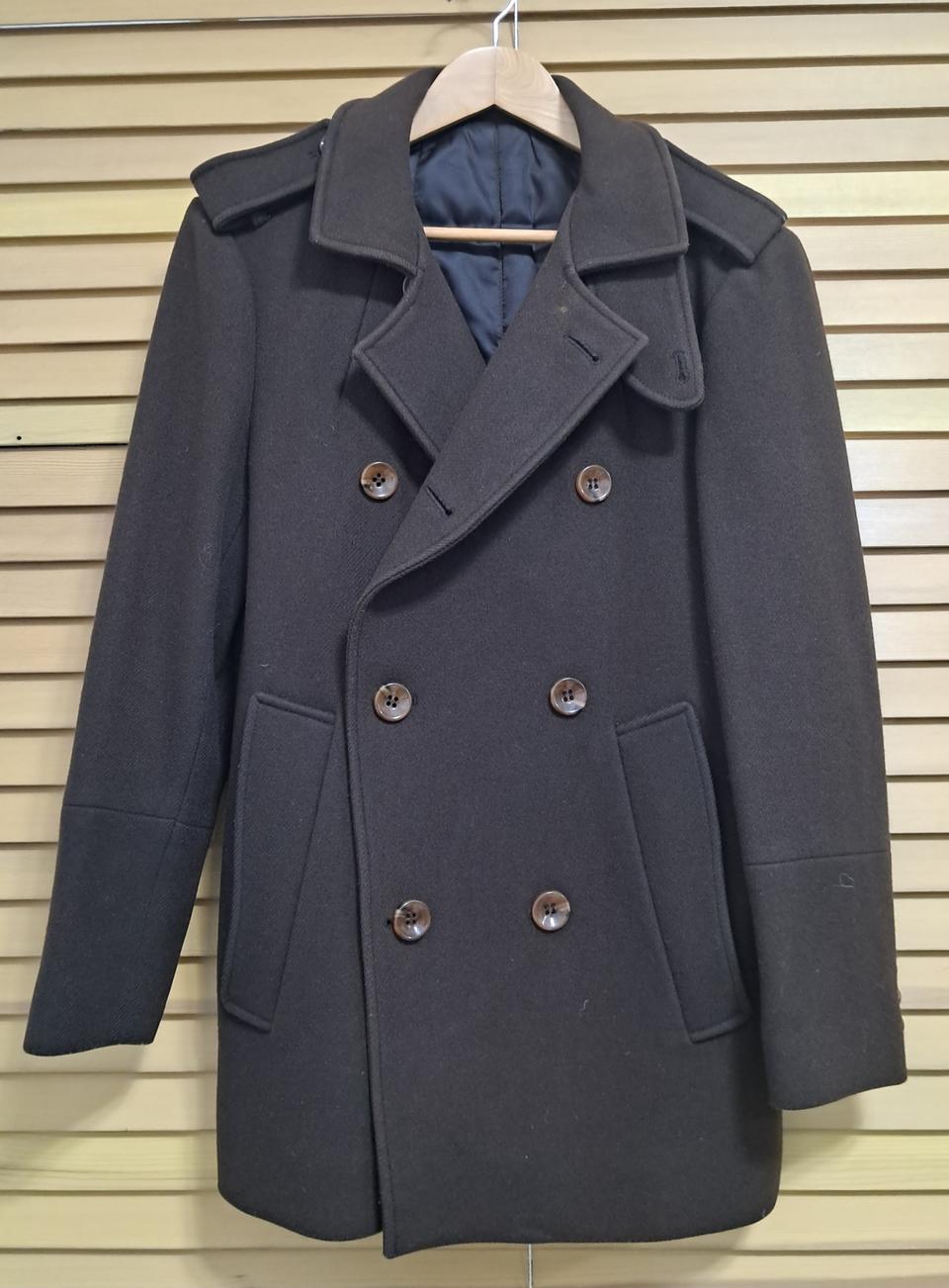 우영미 남성 울하이넥 더블코트