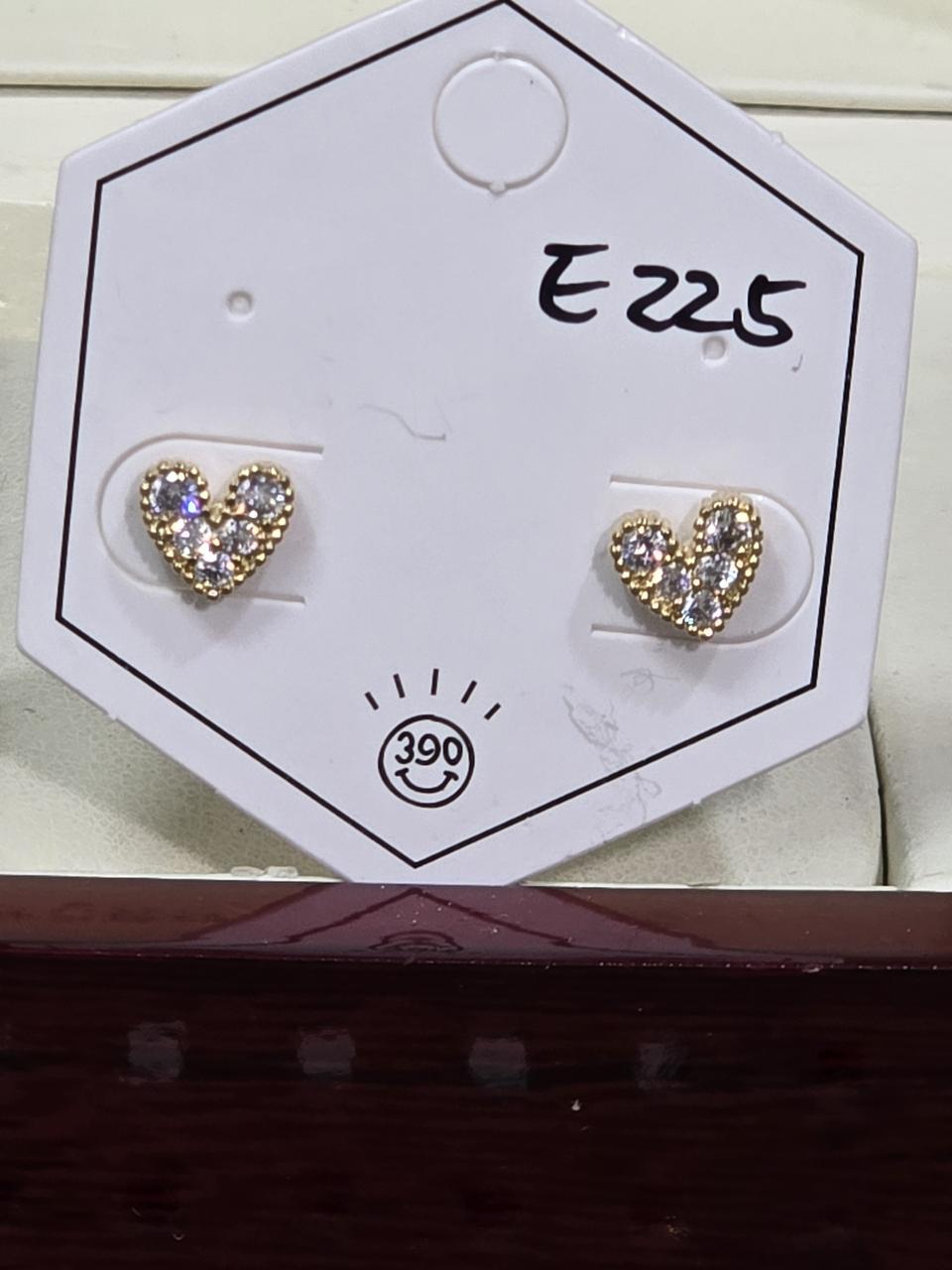 큐빅셋팅 하트 귀걸이