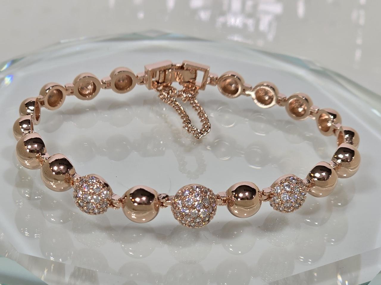 큐빅셋팅 볼 테니스 팔찌