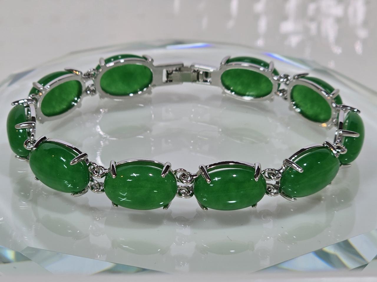 천연 비취원석 팔찌