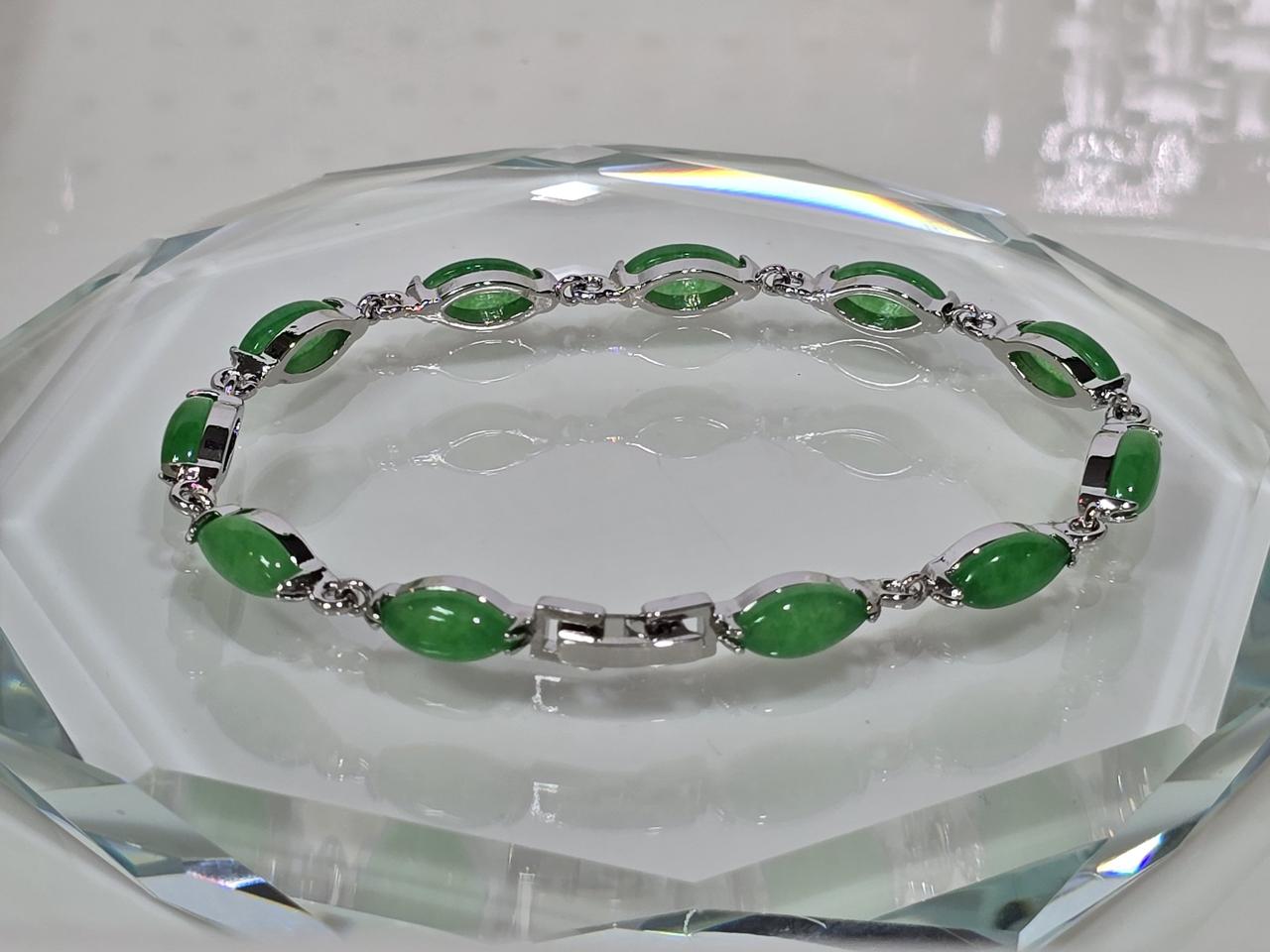 천연 비취원석 팔찌