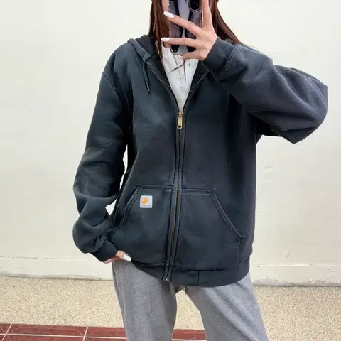 칼하트 레인티펜더 후드집업