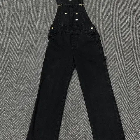 Lee 리 흑청 데님 오버롤 멜빵팬츠