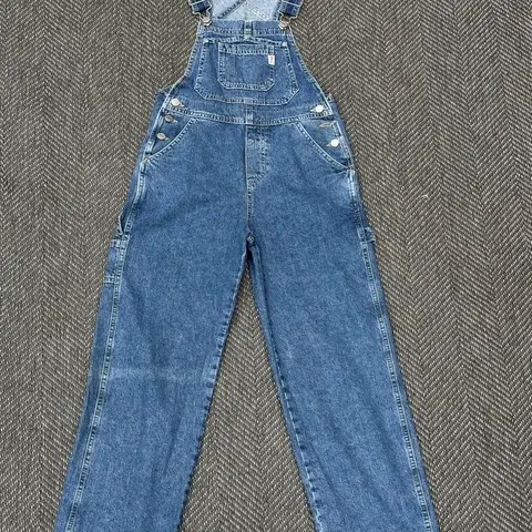 게스 데님 오버롤 멜빵바지