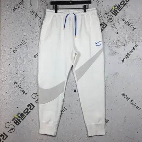 나이키 스포츠 스우시 테크 조거 운동바지 화이트 XL 4400094