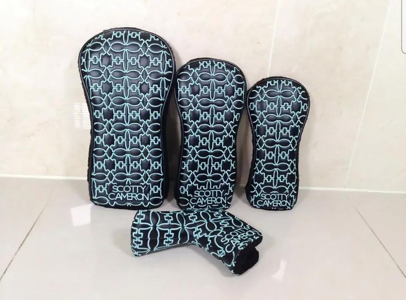스카티카메론 스카티독 패턴 드라이버 우드 유틸 아이언 퍼터 커버 세트
