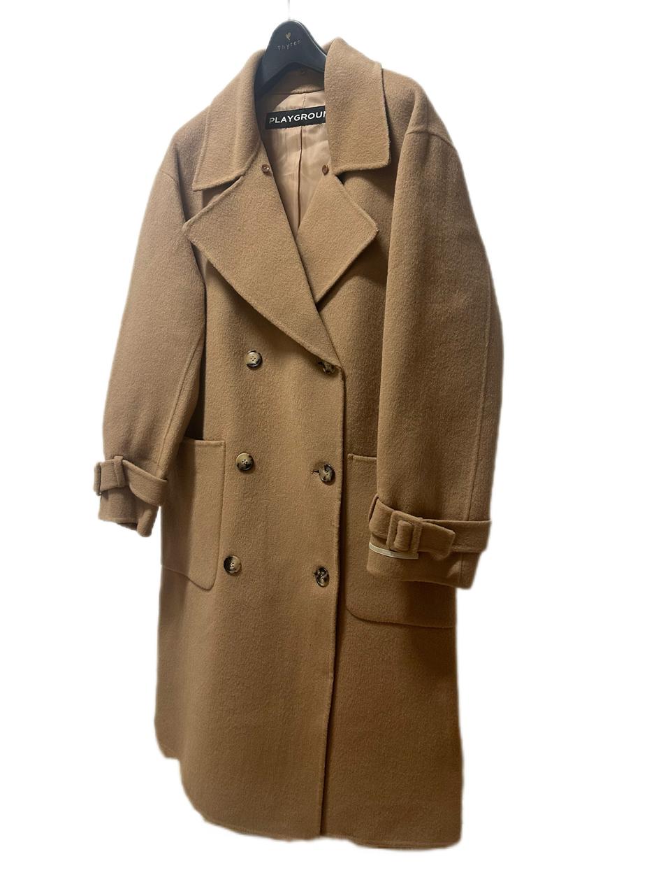(새상품) 핸드메이드 울100프로 카멜 코트