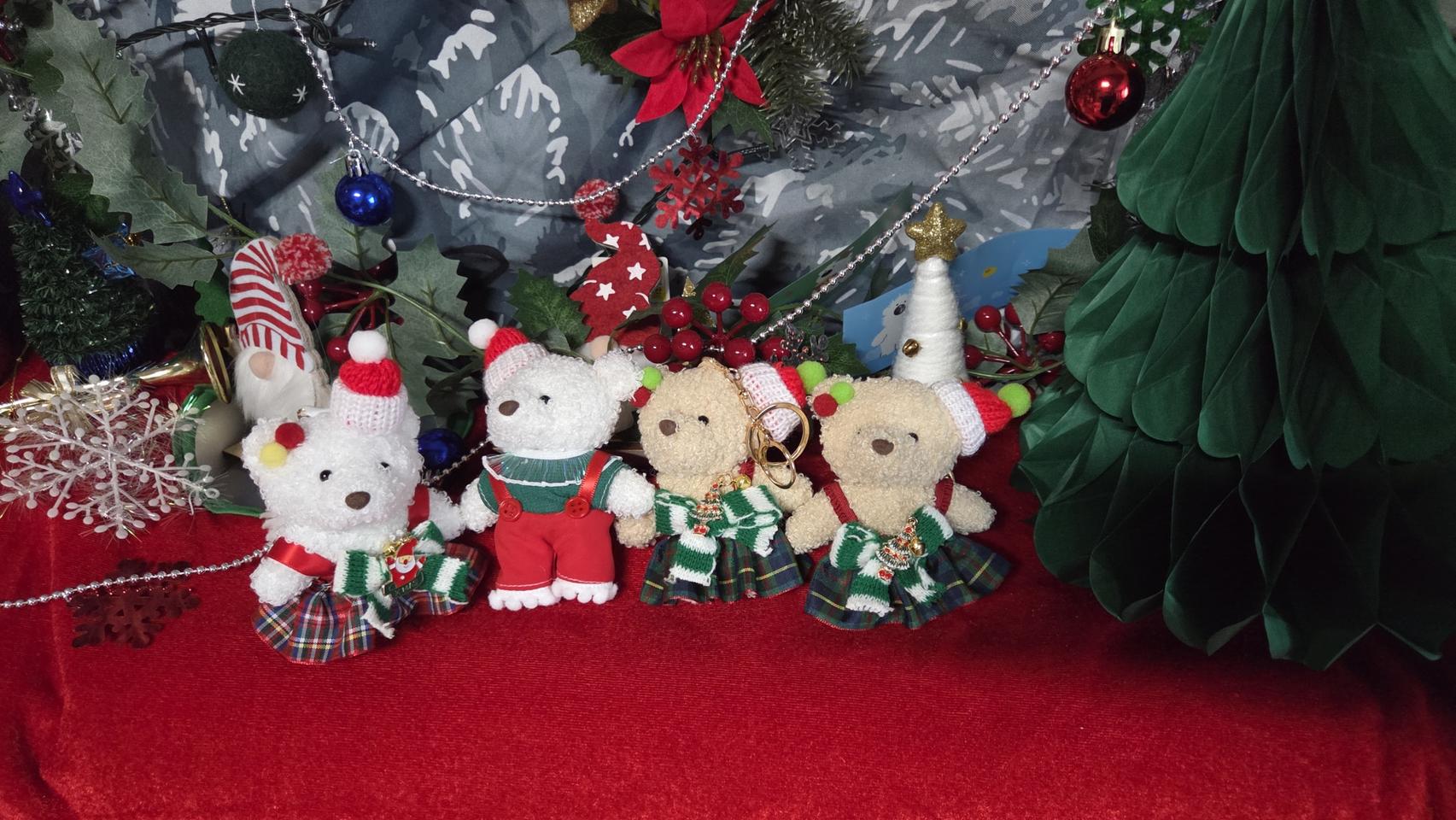 크리스마스 곰인형 키링