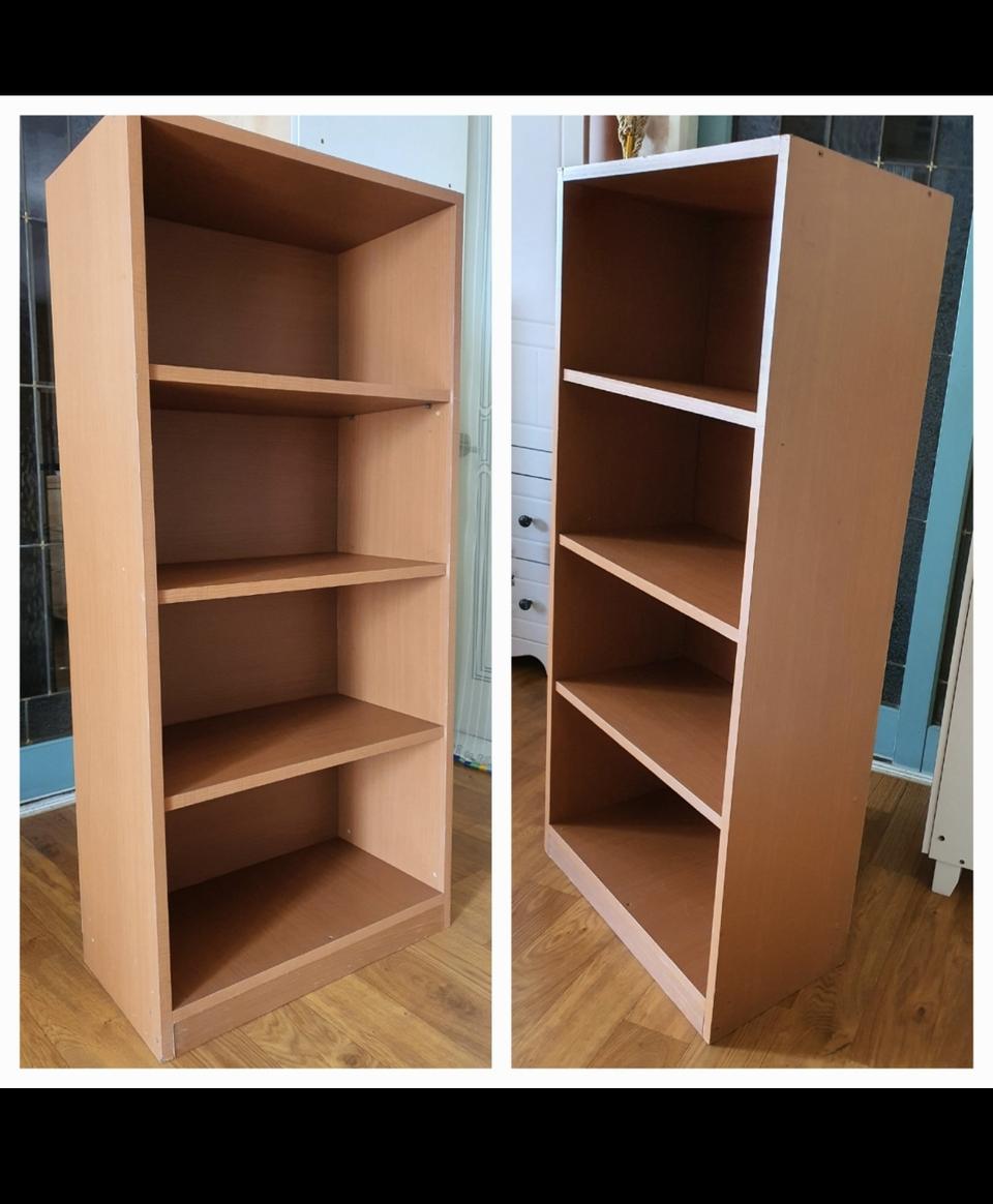 4단책장 자취생 또는 편하게 쓰실분께 저렴하게 1만5천원 식물2개덤