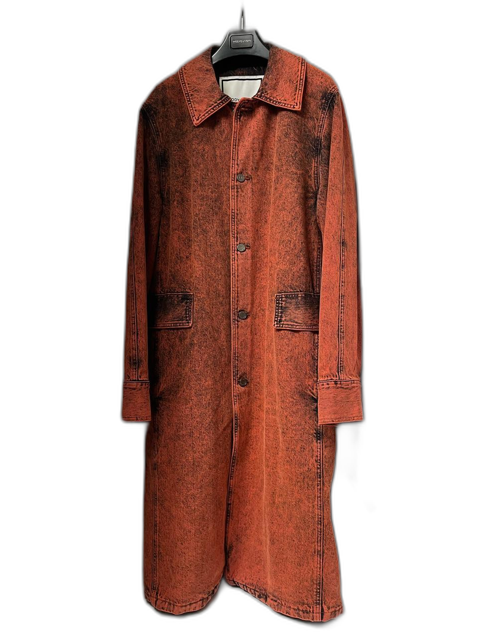 우영미 오렌지 워싱 데님 코트 50사이즈