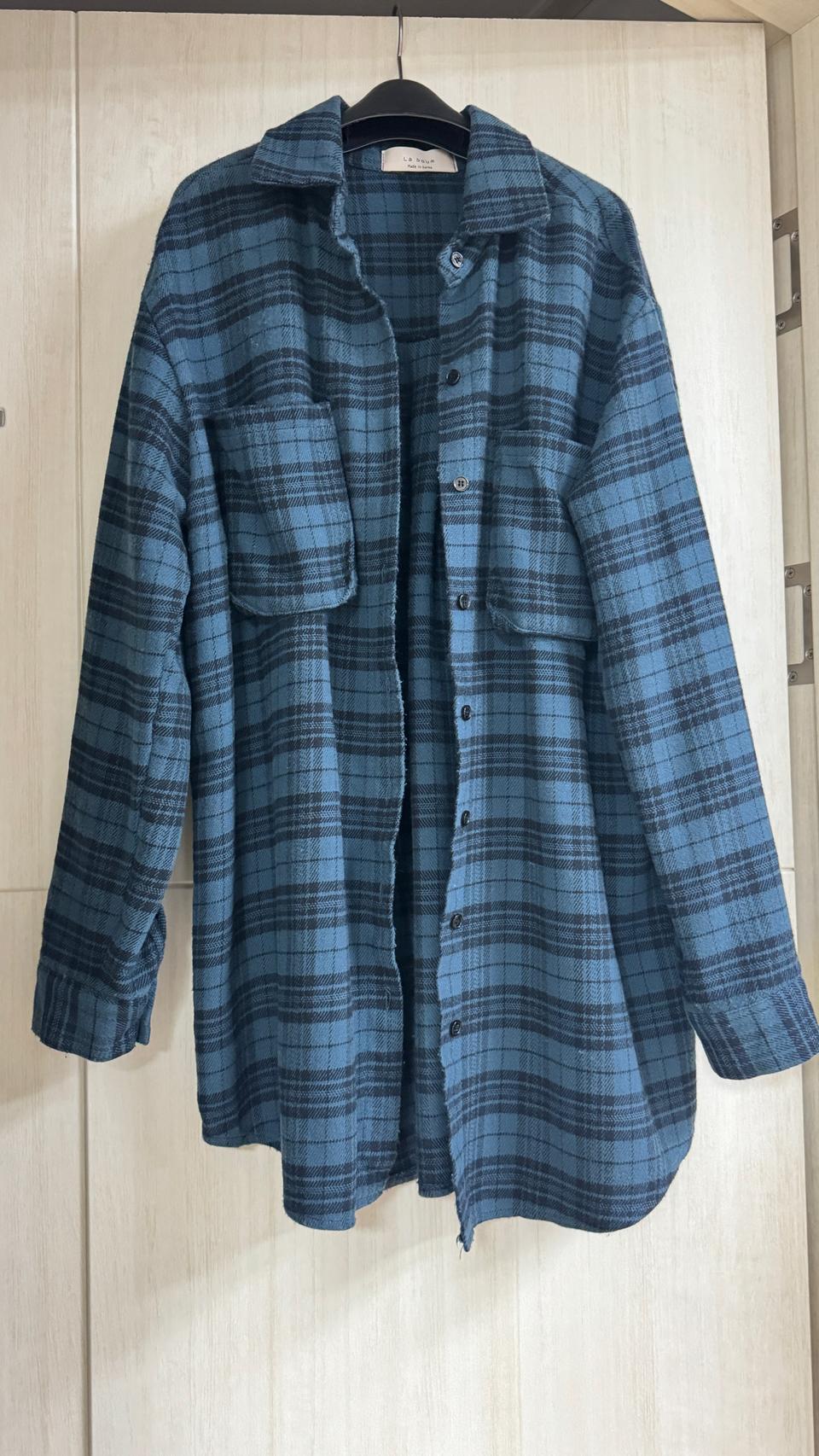 여성 체크 남방