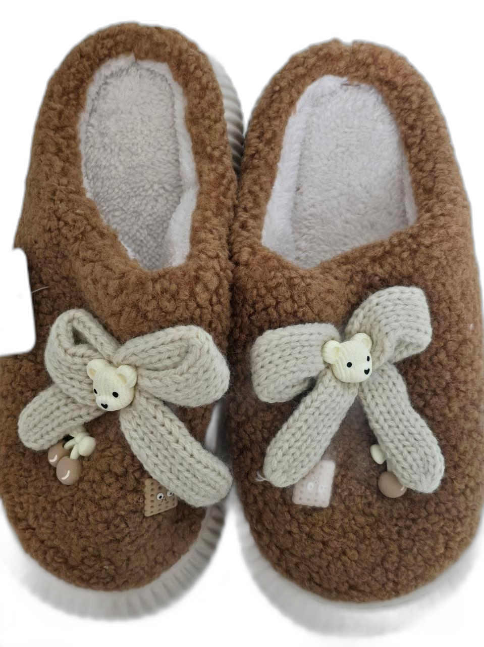 귀여운 곰돌이 털 슬리퍼 L 새상품