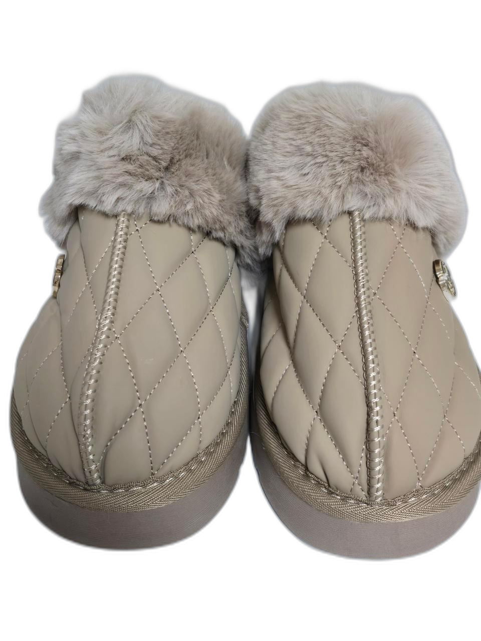 퀼팅 토끼 털 슬리퍼 베이지  새상품