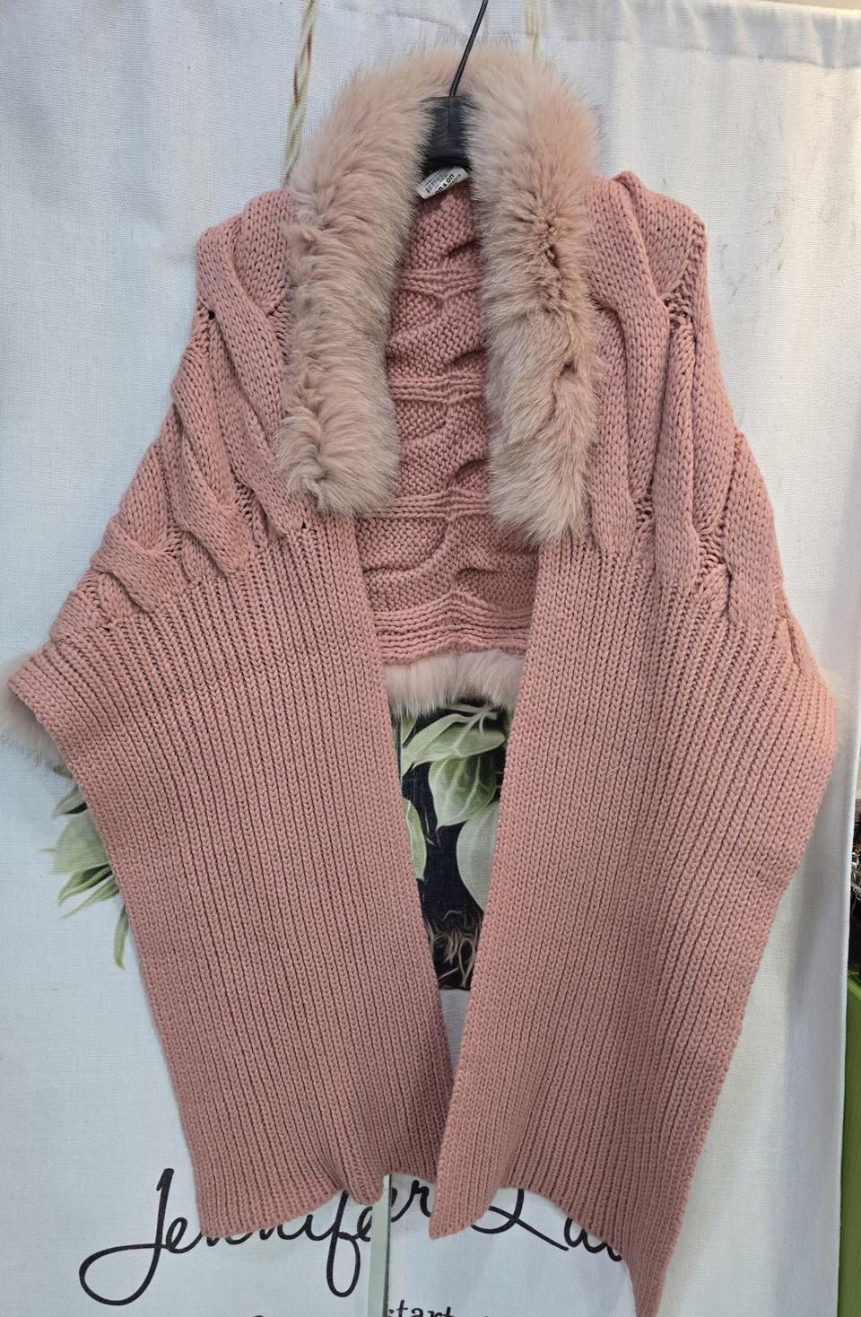 온앤온 폭스 니트 숄