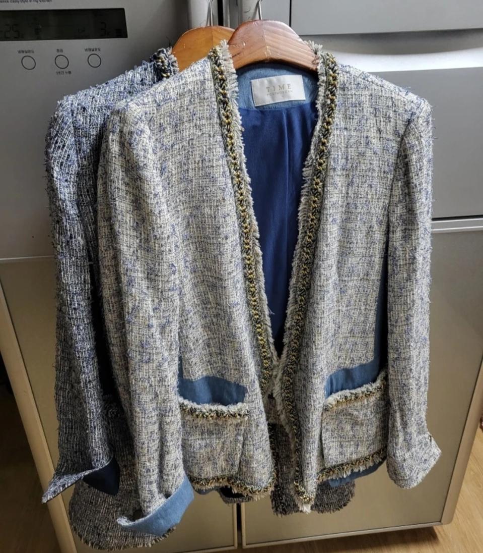 55 타임 트위드 자켓 2개