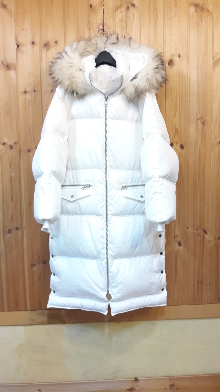 *k.DABA  폭스퍼 다운 롱 패딩*