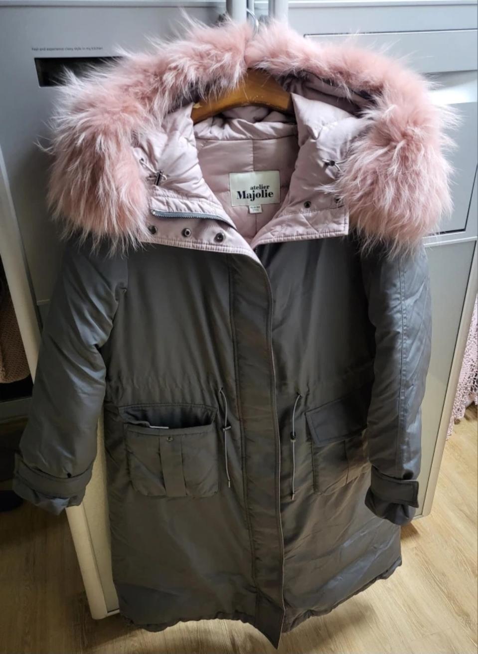 66~77 atelier Majolie 폭스 롱패딩