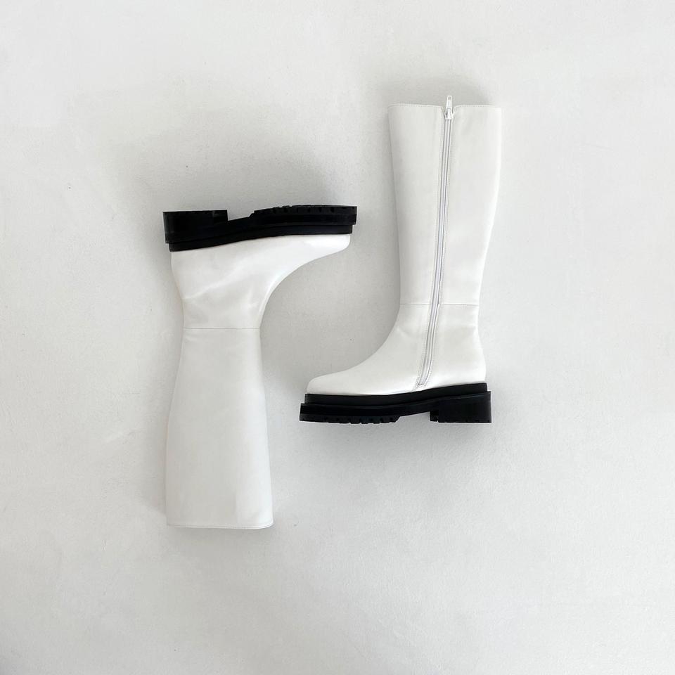#1114 이중창 5.5cm 베이직 부츠 250 화이트