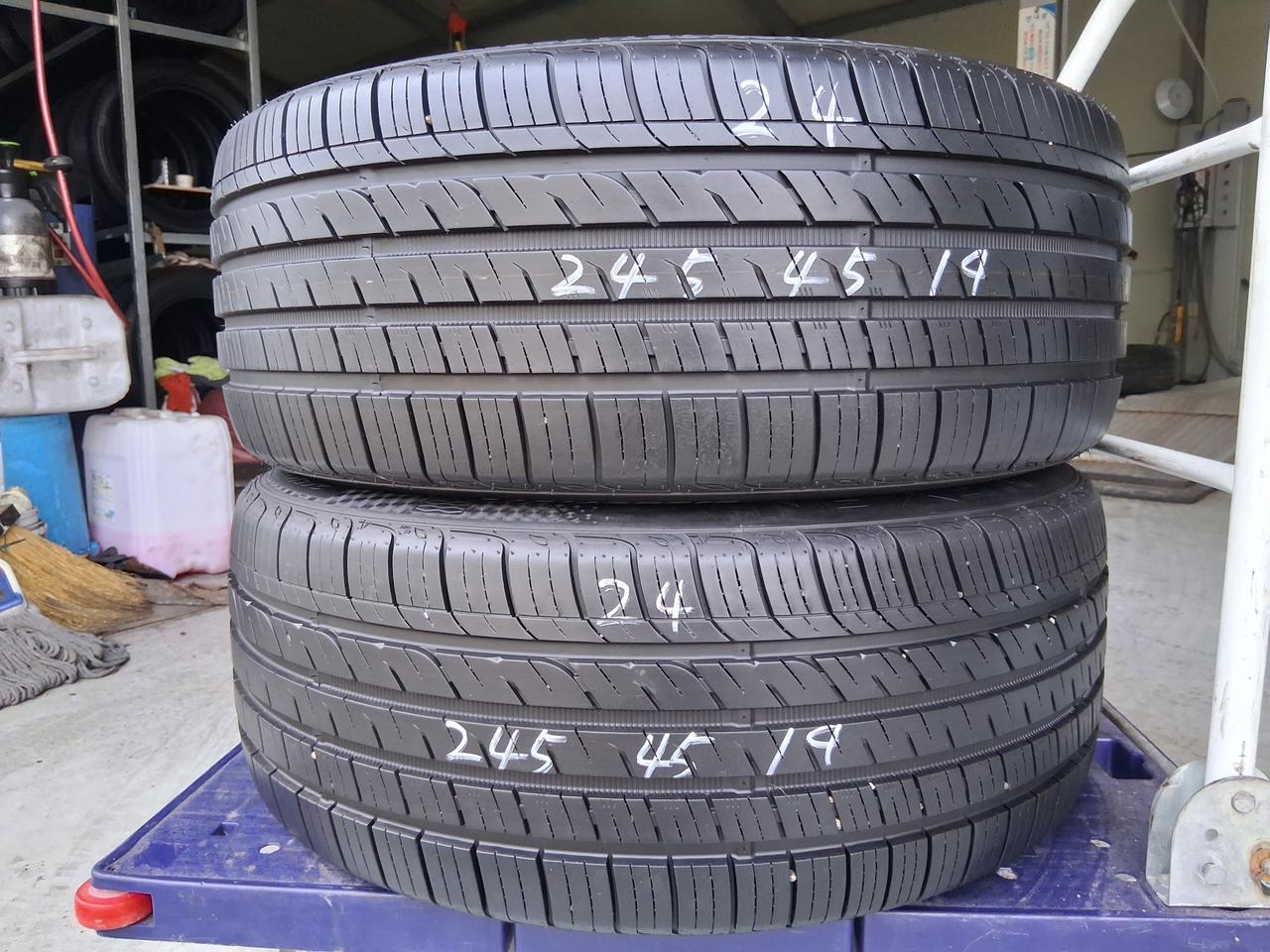 90%급2454519중고타이어2개.245 45 19타이어. 양주동두천의정