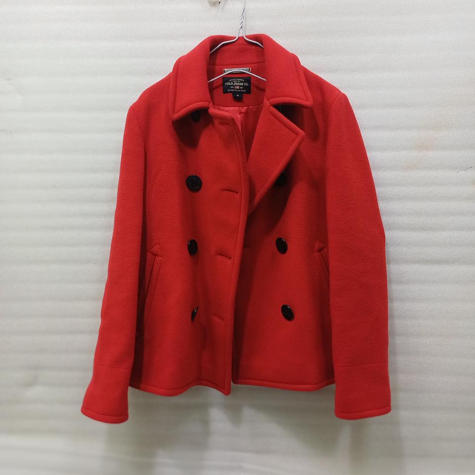 폴로 모직 울 자켓 여성 M 가볍고 아우터 레드 사랑봉봉