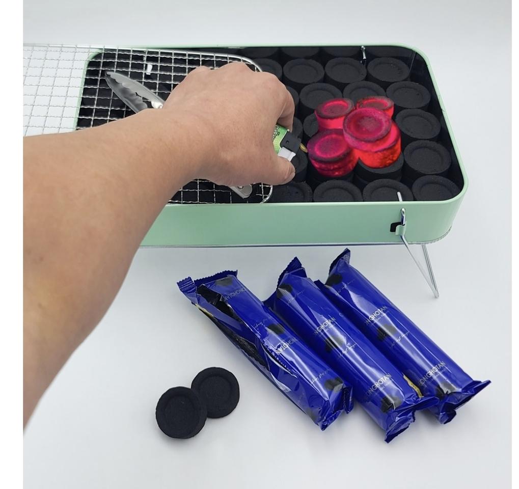 바베큐숯 빠른점화 1초착화  캠핑탄 사과나무숯