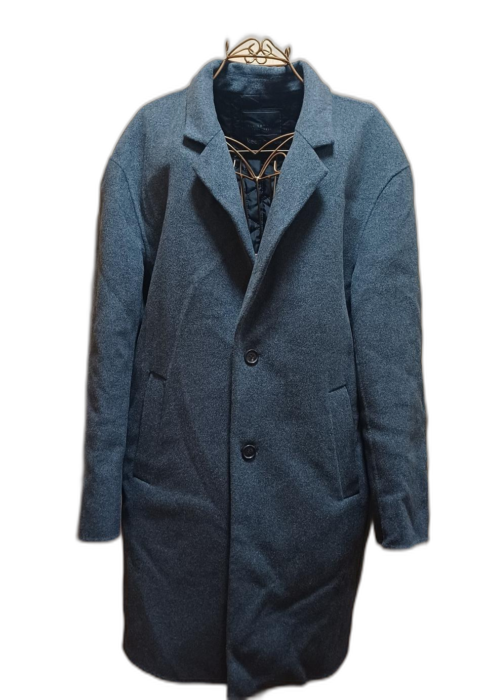 블루라운지 마에스트로 캐시미어 혼방 차콜 코트 105 size