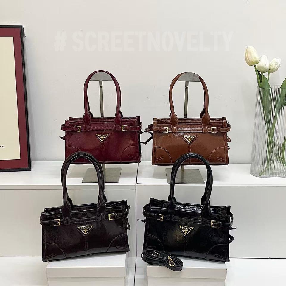 프라다 보니 가죽 핸드백 스몰