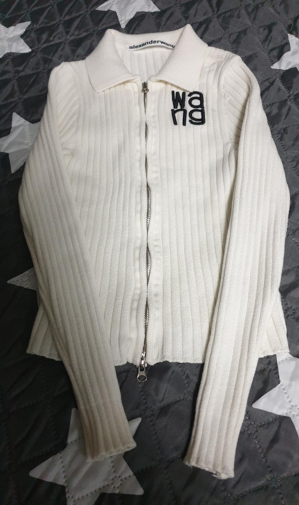 알렉산더왕 세미크롭 하프넥 집업니트 아이보리 (XS)