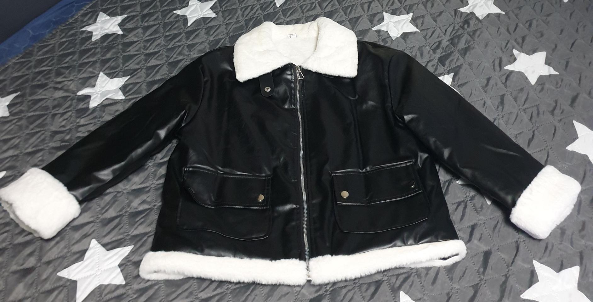 안감털 무스탕 자켓 블랙 (F)