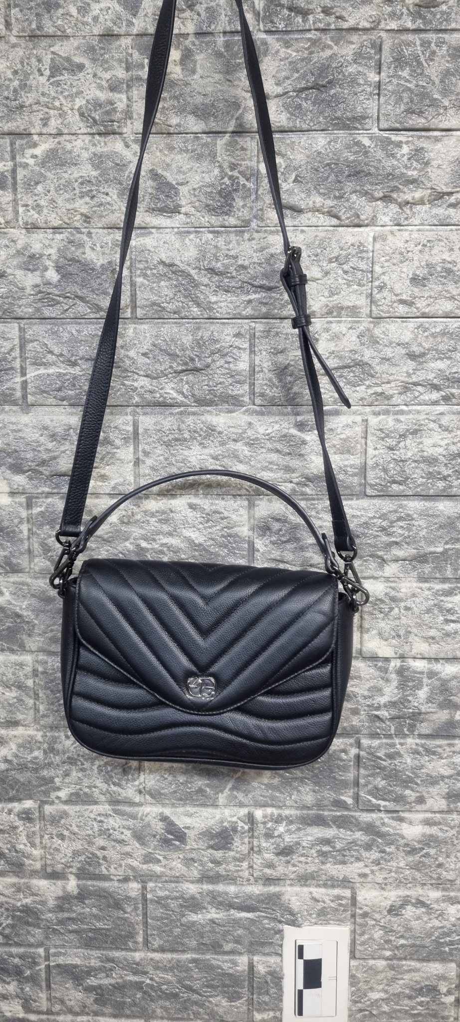 에스콰이어 소가죽 퀼팅크로스